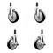 Service Caster 5 Inch 316SS Black Poly Swivel 1-1/8 Inch Expanding Stem Caster Brake SCC, 2PK SS316EX20S514-PPUB-BLK-2-TLB-2-118 - alternate 1